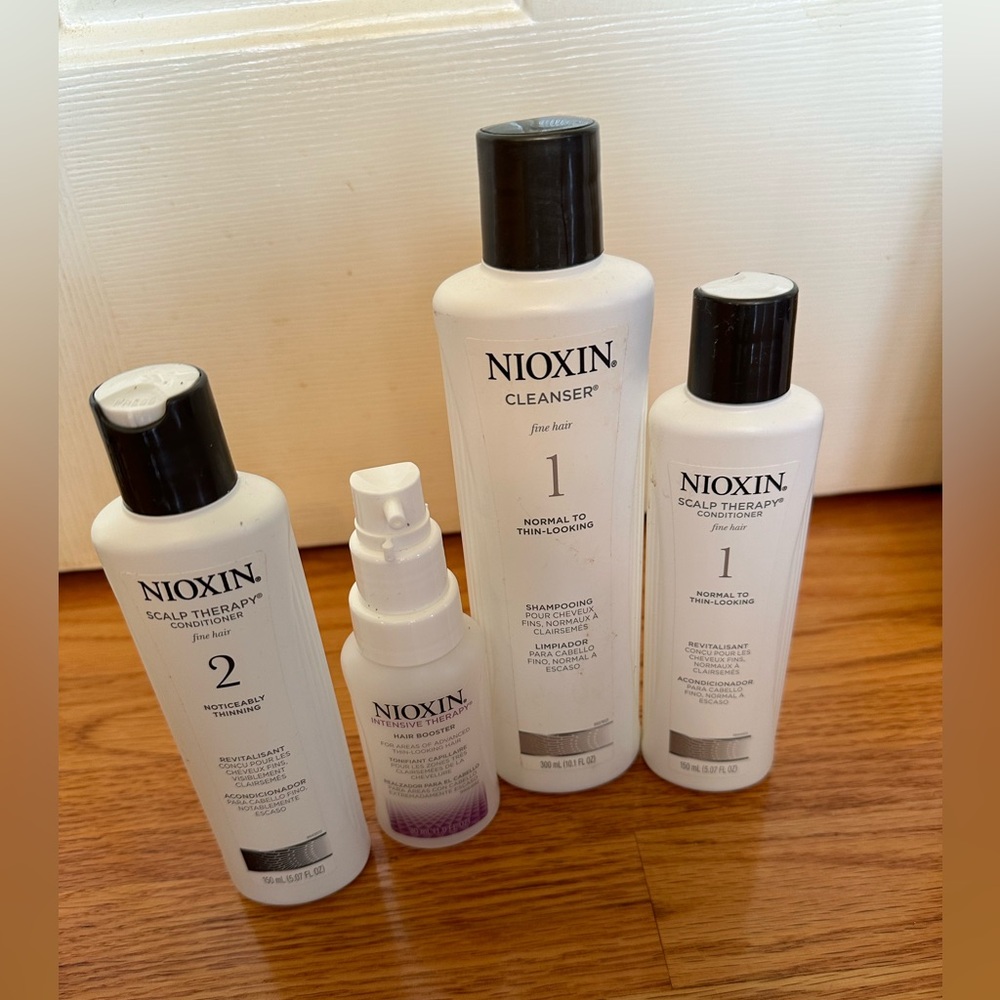 Nioxin shampoo conditioner and hair booster